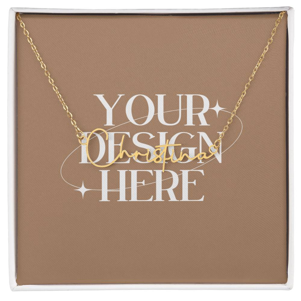 Signature name necklace jewelry