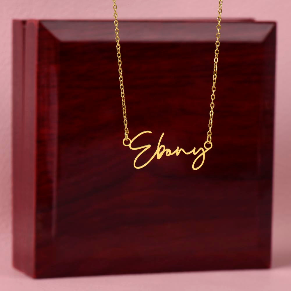 Signature name necklace jewelry